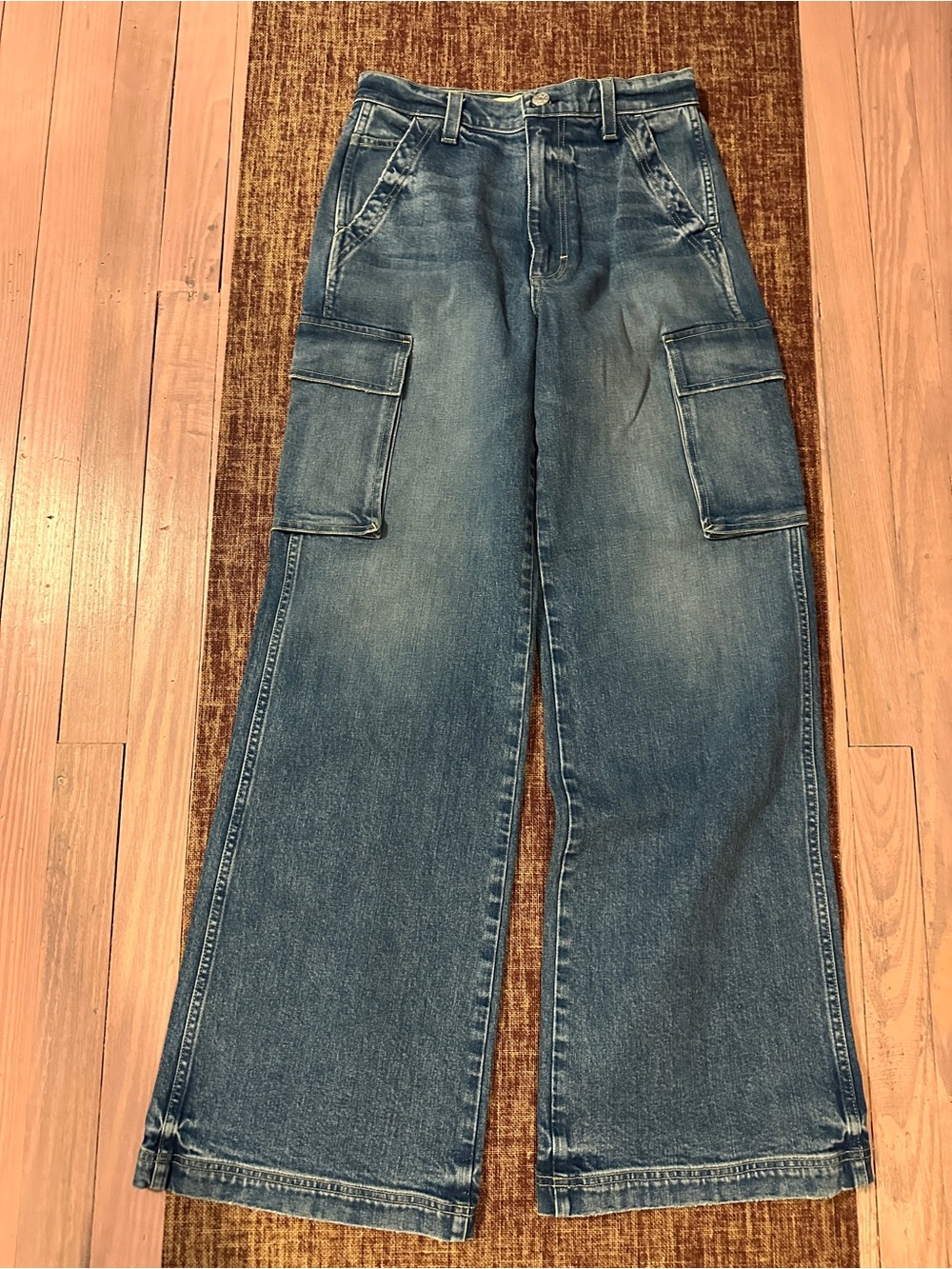 AMO Cargo Carpenter Denim Jeans 25 new y2k Free People